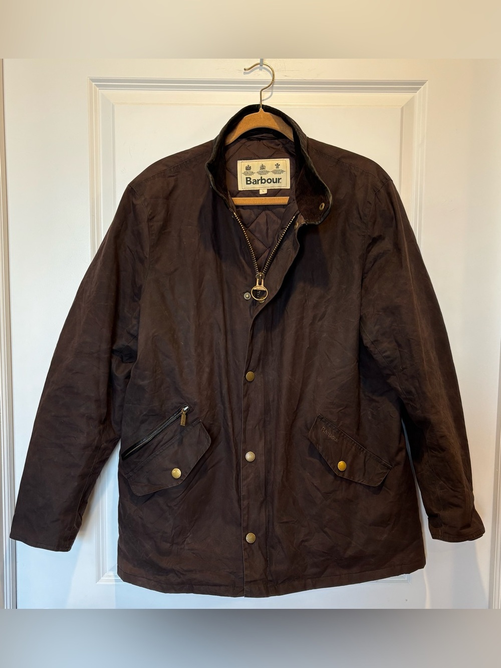 Barbour Prestbury L Rustic Men's Brown Wax Jacket Classic Stand Collar Coat